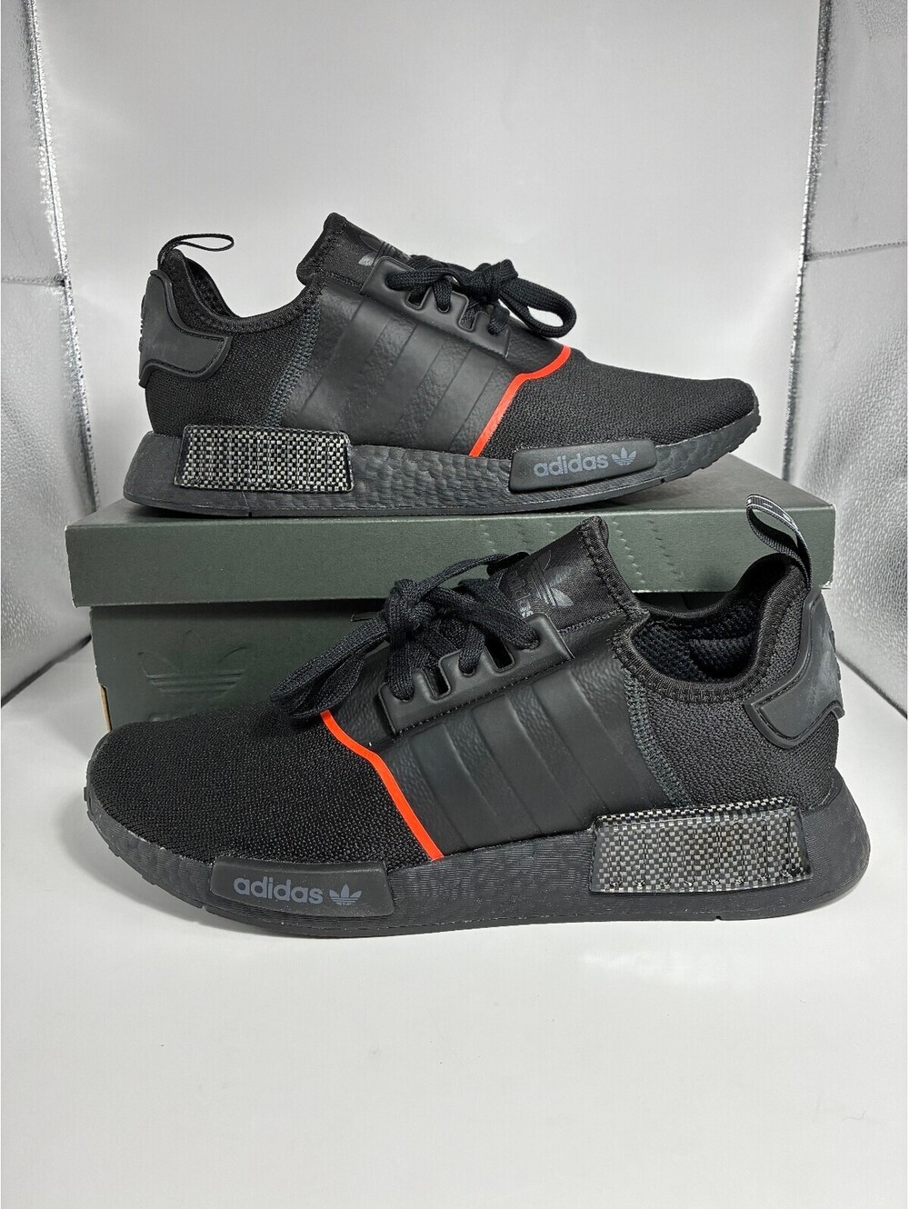 Size 10.5 - Adidas NMD R1 Core Black Solar